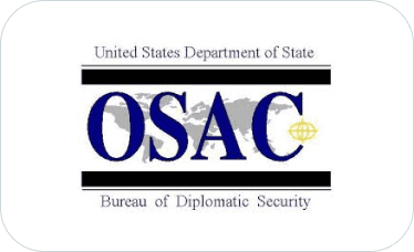 OSAC logo, Bureau of Diplomatic Security.